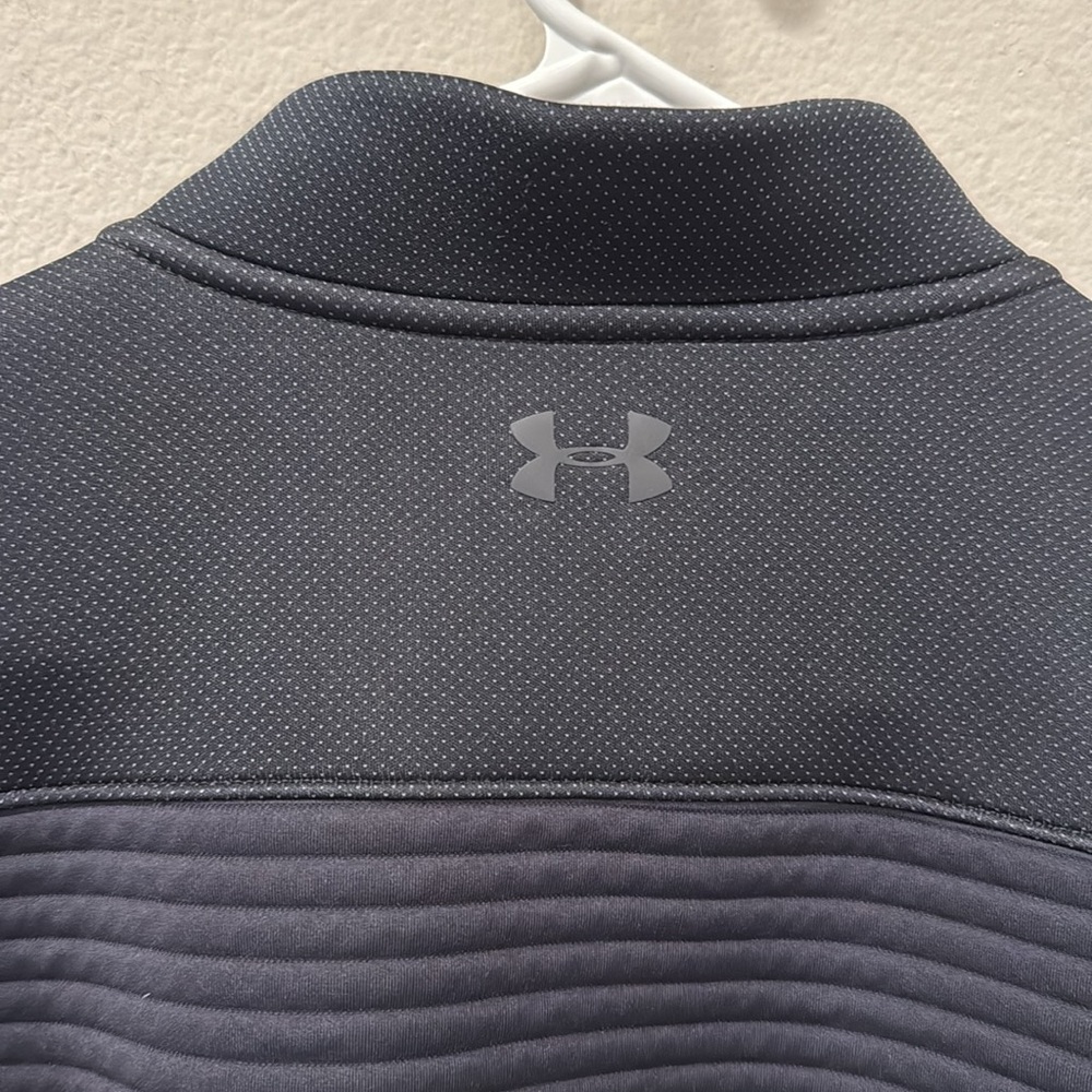 Under Armour Golf Cold Gear Black‎ Ribbed Half-Zip Pullover Men’s Extra Large - Picture 7 of 7